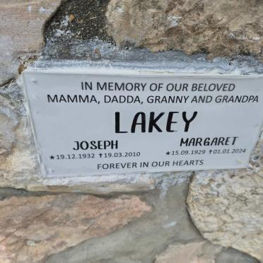 LAKEY Joseph 1932-2010 & Margaret 1929-2024