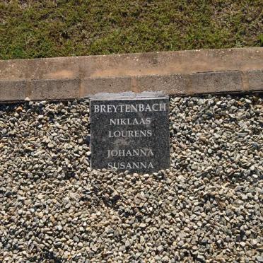 BREYTENBACH Niklaas Lourens &amp; Johanna Susanna