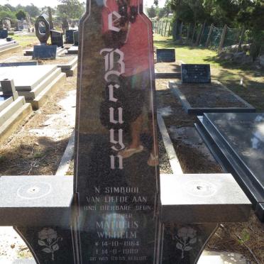 BRUYN Matheus Wilhelm, de 1964-1989