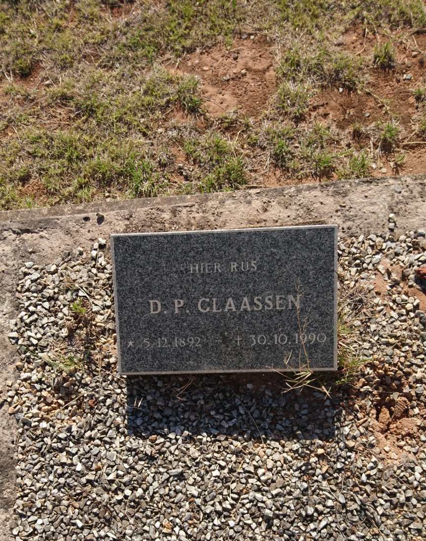 CLAASSEN D.P. 1892-1990