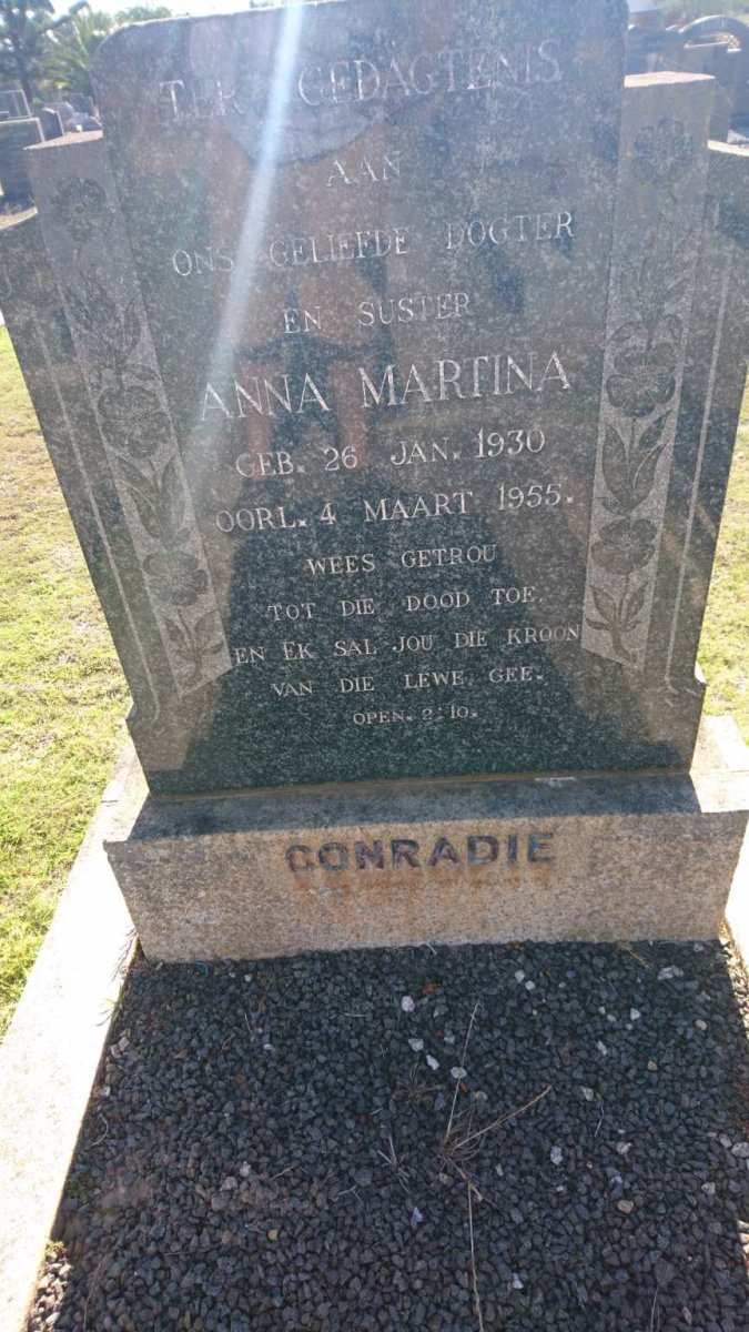 CONRADIE Anna Martina 1930-1955