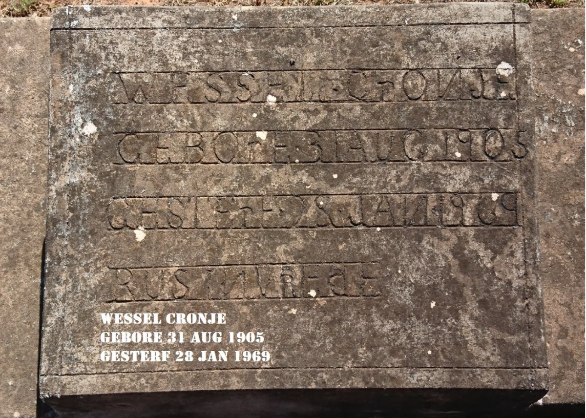 CRONJE Wessel 1905-1969