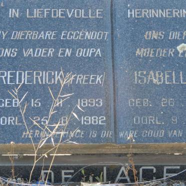 JAGER Frederick, de 1893-1982 &amp; Isabella M.C. 1901-1988