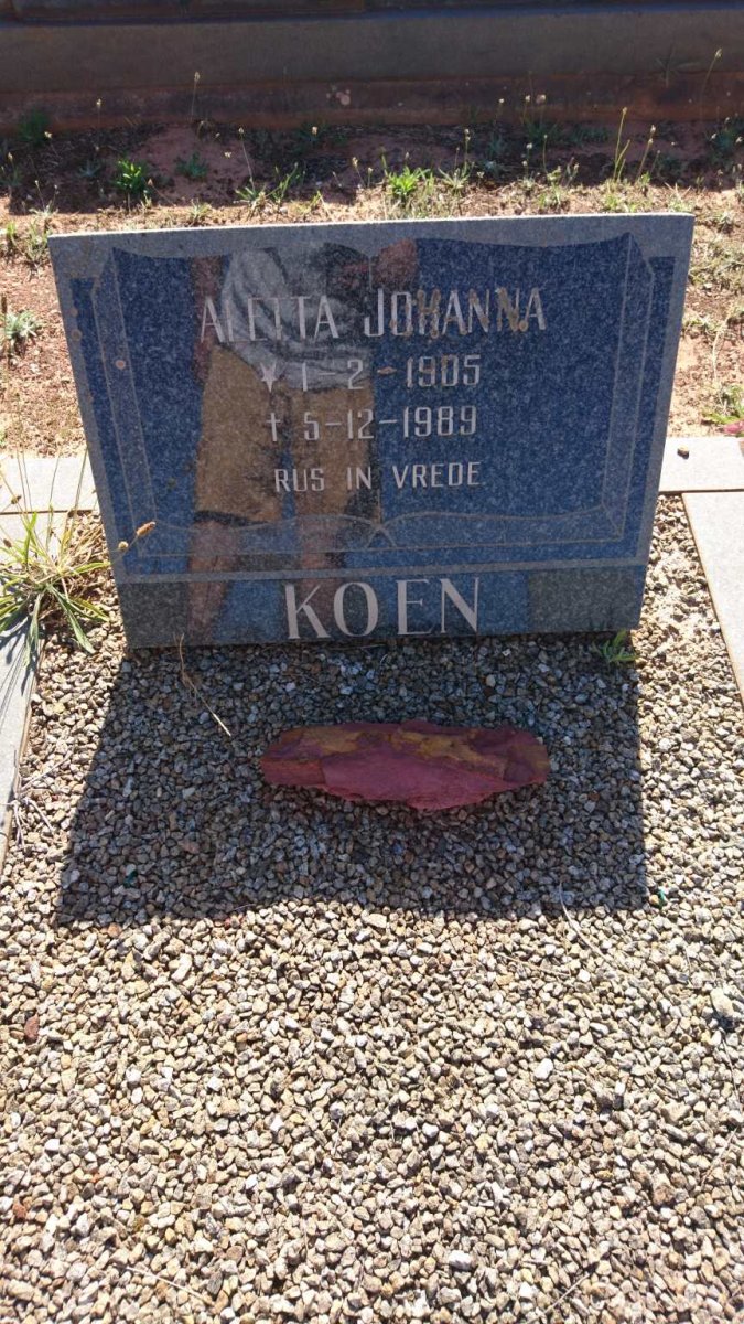 KOEN Aletta Johanna 1905-1989