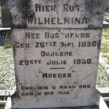 KEYTER Wilhelmina M.E. nee BORCHERDS  1856-1930