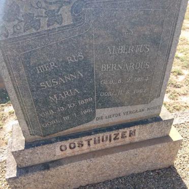 OOSTHUIZEN Albertus Bernardus 1884-1967 &amp; Susanna Maria  1899-1961