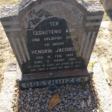 OOSTHUIZEN Hendrik Jacobus 1904-1961