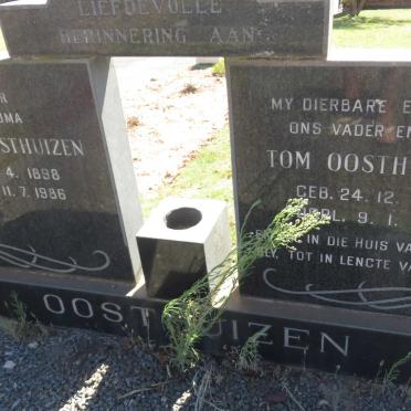 OOSTHUIZEN Tom 1895-1971 &amp; Emmie 1898-1986
