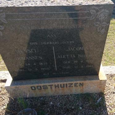 OOSTHUIZEN Wessel Johannes 1875-1955 &amp; Jacomina Aletta HORN 1879-1965