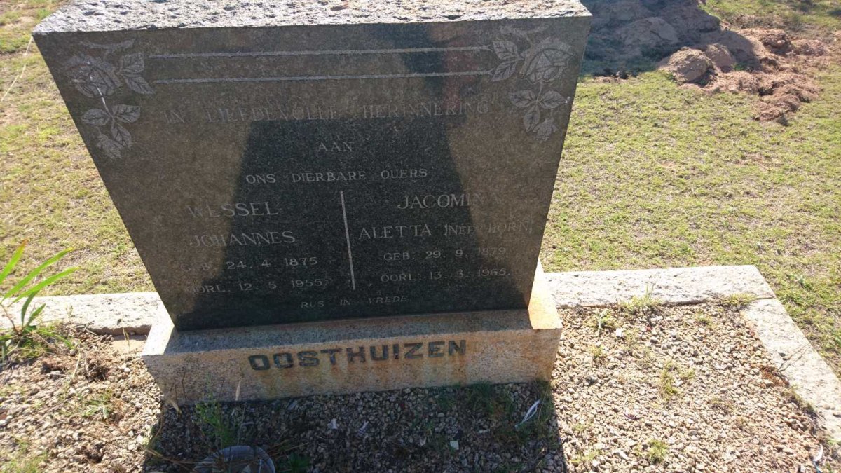 OOSTHUIZEN Wessel Johannes 1875-1955 &amp; Jacomina Aletta HORN 1879-1965