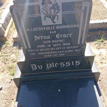 PLESSIS Berna Grace, du nee MAYNE -1968