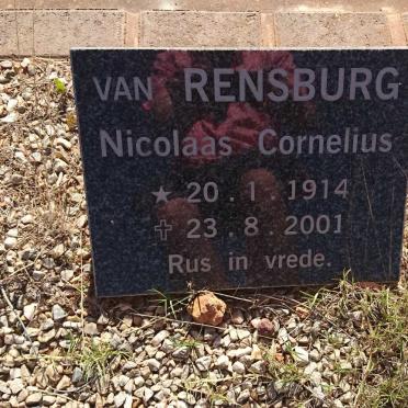 RENSBURG Nicolaas Cornelius, van 1914-2001