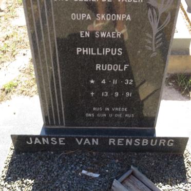 RENSBURG Phillipus Rudolf, Janse van 1932-1991