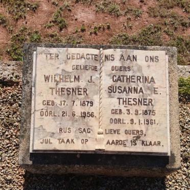 THESNER Wilhelm J. 1879-1956 &amp; Catharina Susanna E. 1875-1961