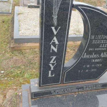 ZYL Jacobus Albertus, van 1920-1993