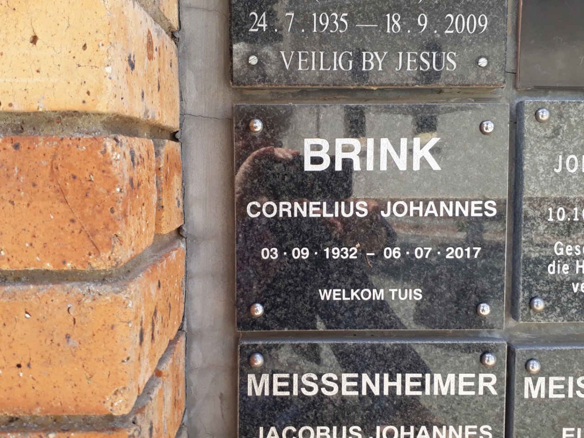 BRINK Cornelius Johannes 1932-2017