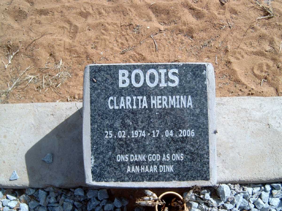 BOOIS Clarita Hermina 1974-2006