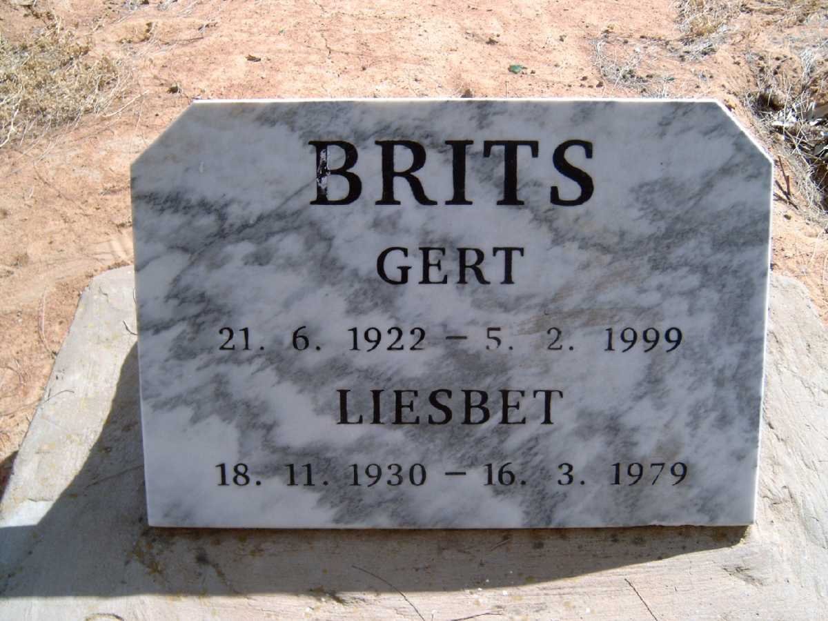 BRITS Gert 1922-1999 &amp; Liesbet 1930-1979