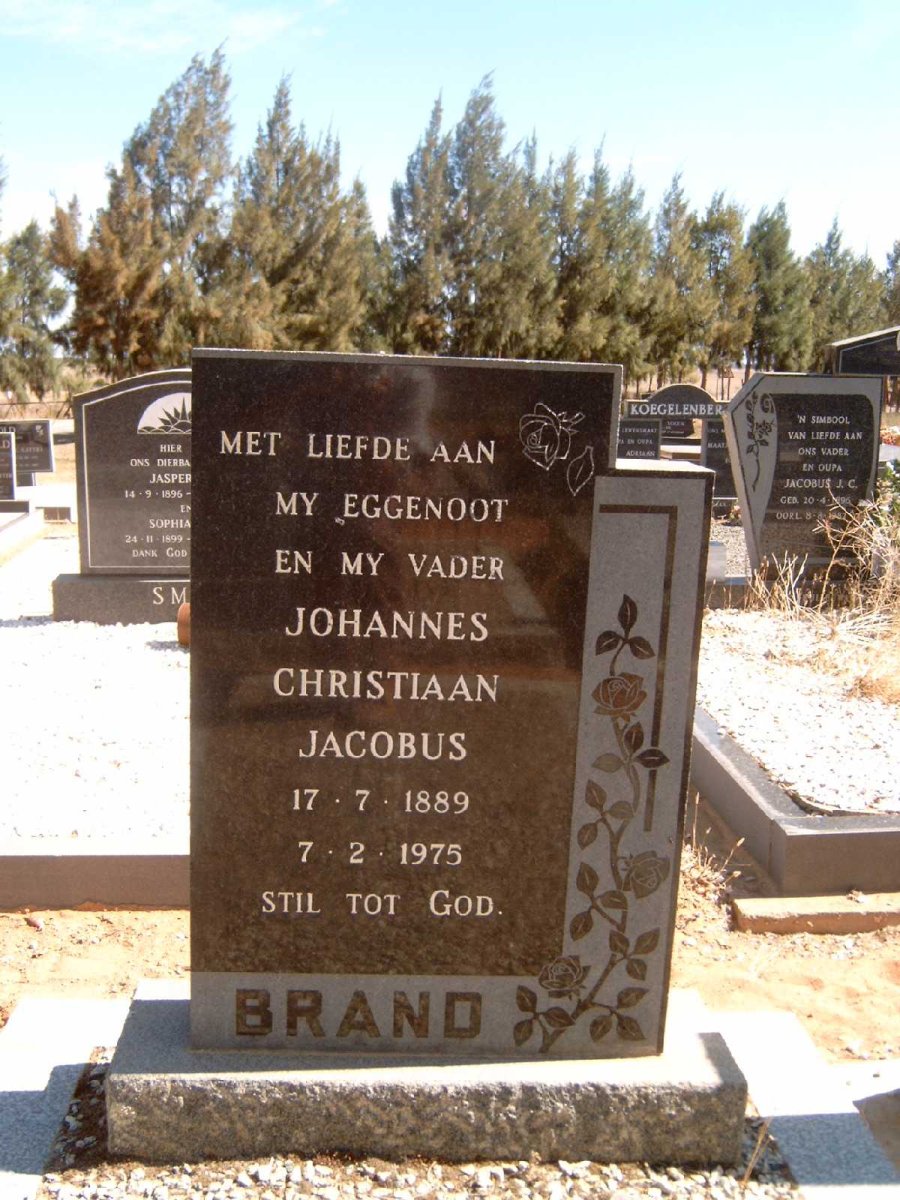 BRAND Johannes Christiaan Jacobus 1889-1973