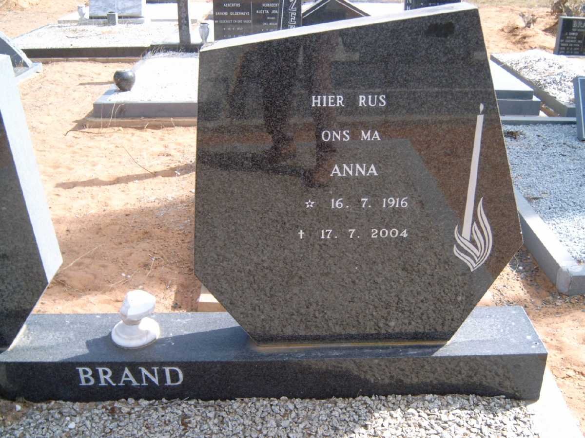 BRAND Anna 1916-2004