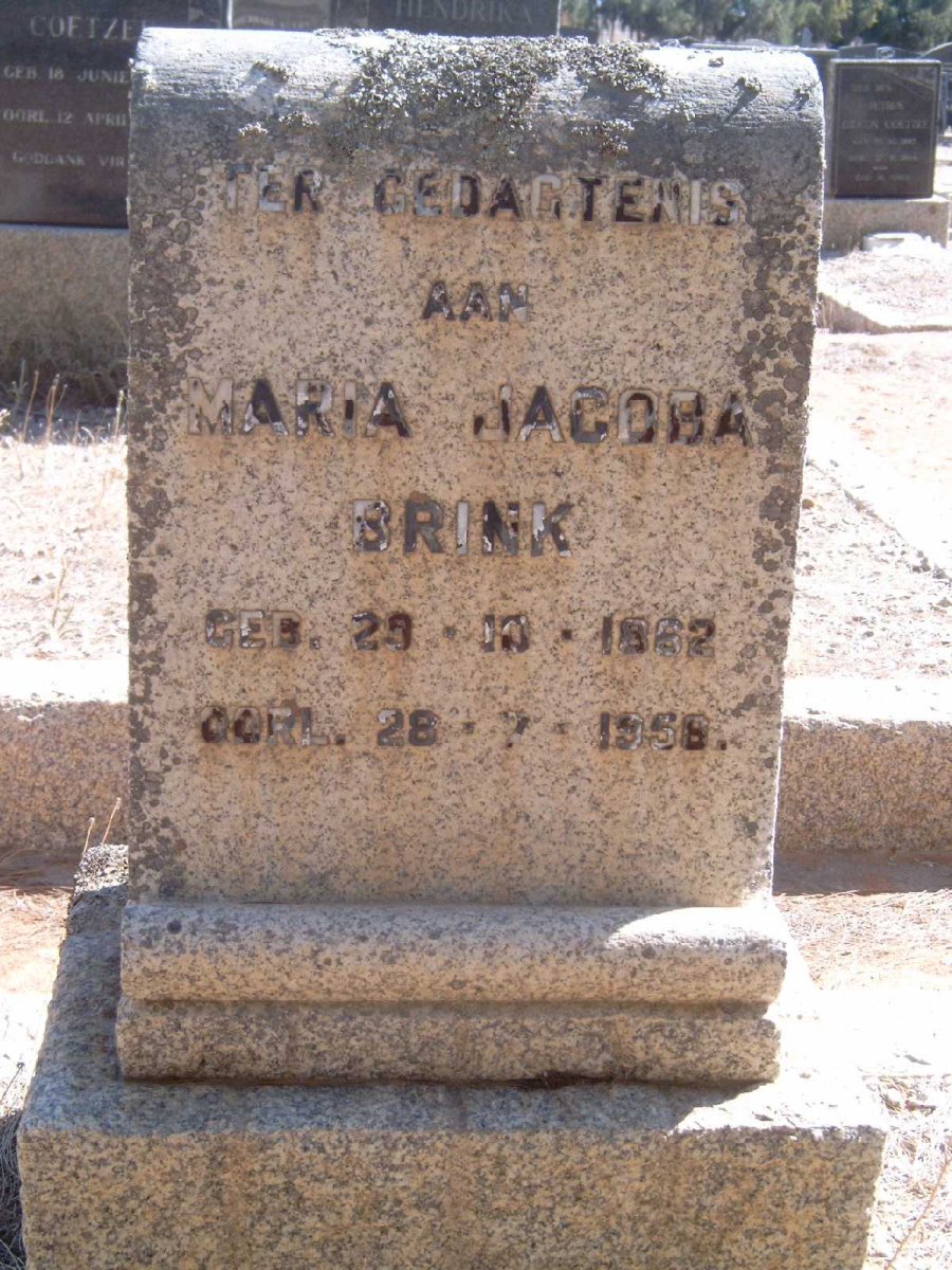 BRINK Maria Jacoba 1882-1956