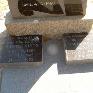 VIKOS Santie nee BESTER 1945-1978 :: STULIK Elsabe nee BESTER 1945-1984