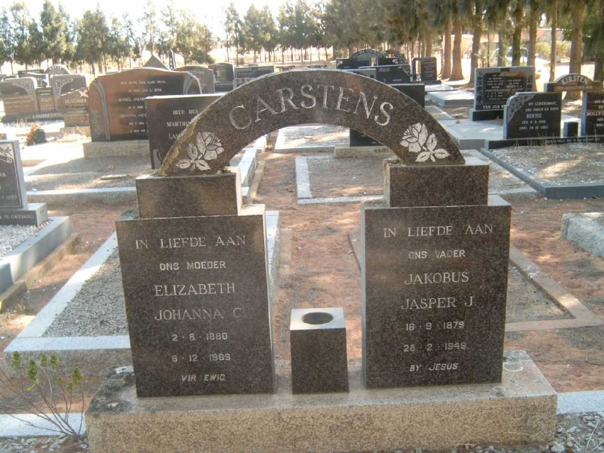 CARSTENS Jakobus Jasper J. 1879-1949 &amp; Elizabeth Johanna C. 1880-1989
