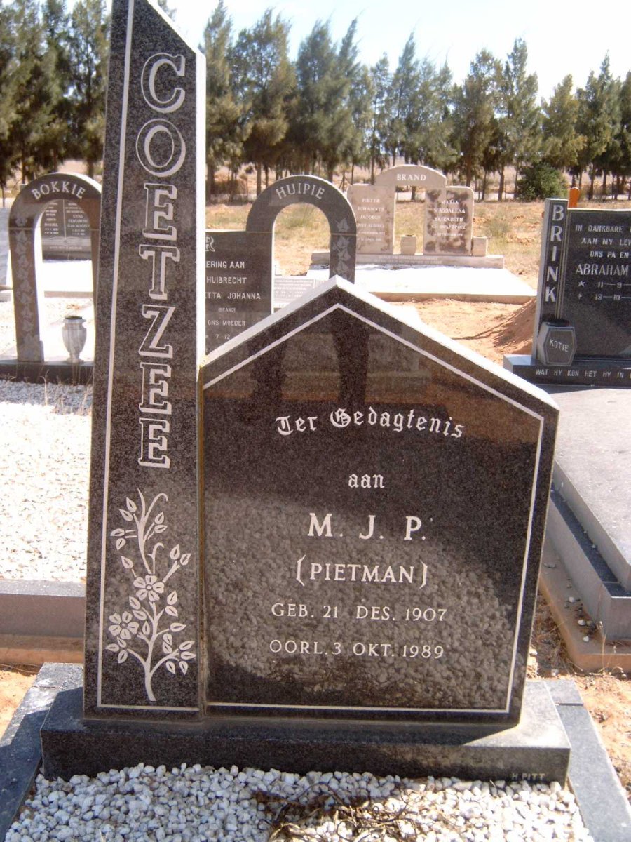 COETZEE M.J.P. 1907-1989