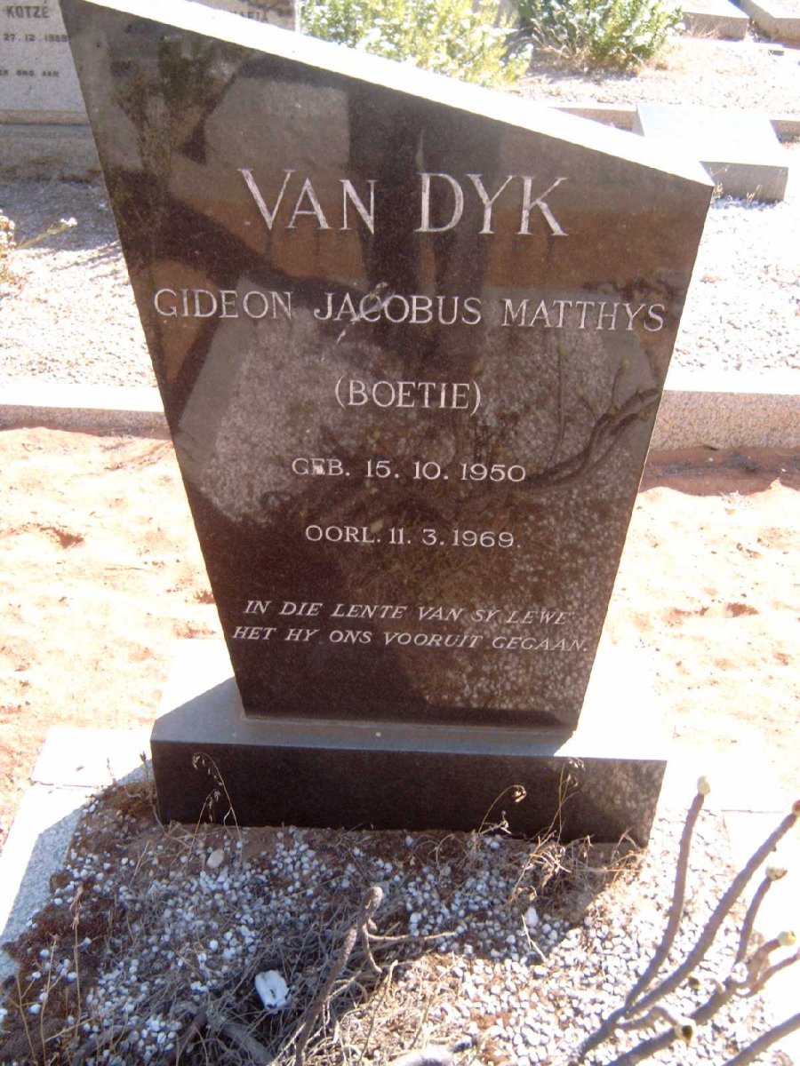 DYK Gideon Jacobus Matthys, van 1950-1969