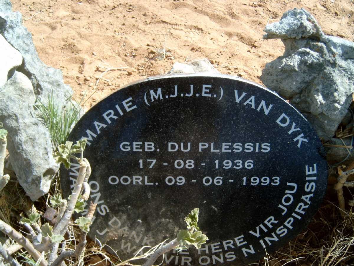 DYK M.J.J.E., van nee DU PLESSIS 1936-1993