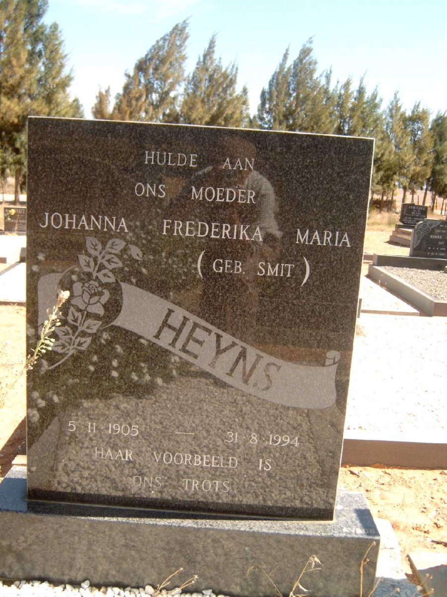 HEYNS Johanna Frederika Maria nee SMIT 1905-1994