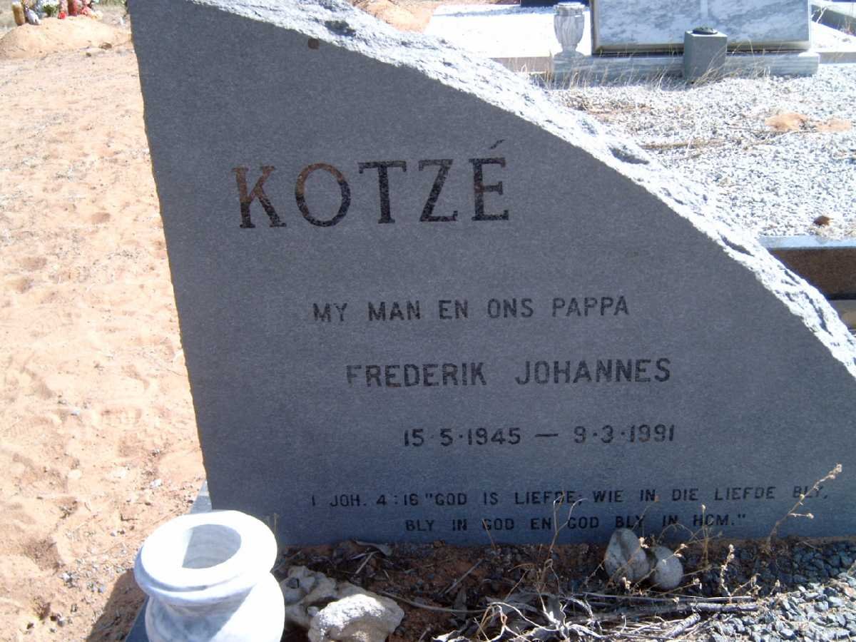 KOTZE Frederik Johannes 1945-1991