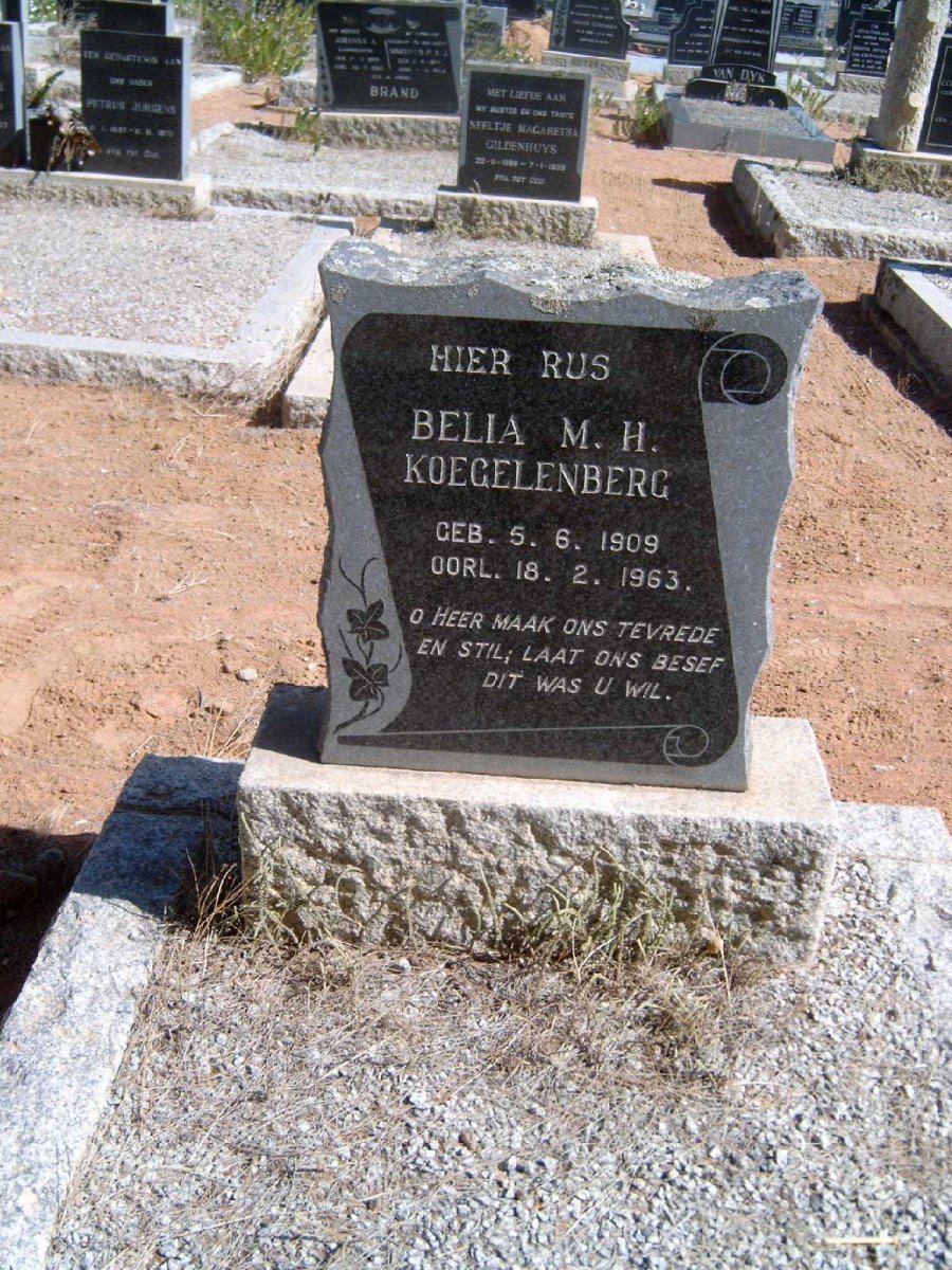 KOEGELENBERG Belia M.H. 1909-1963