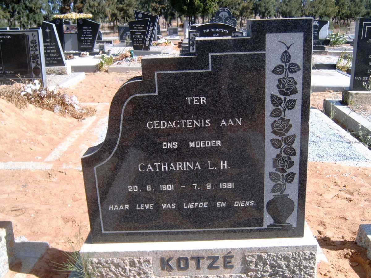 KOTZÉ Catharina L.H. 1901-1981
