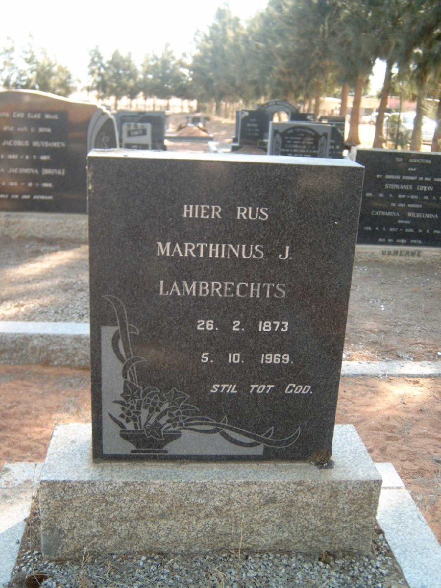 LAMBRECHTS Marthinus J. 1873-1969