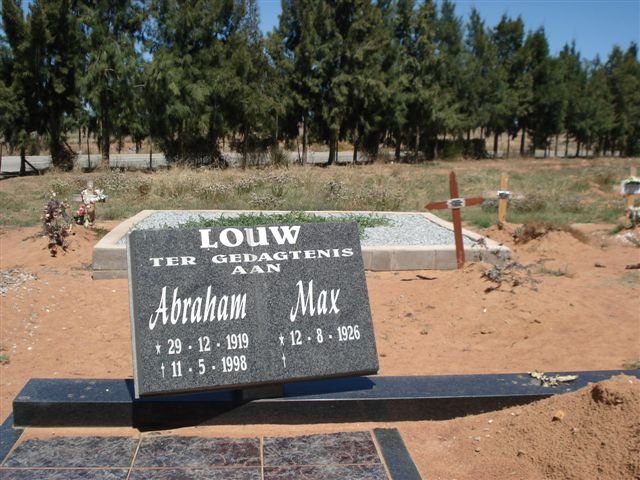 LOUW Abraham 1919-1998 &amp; Max 1926-