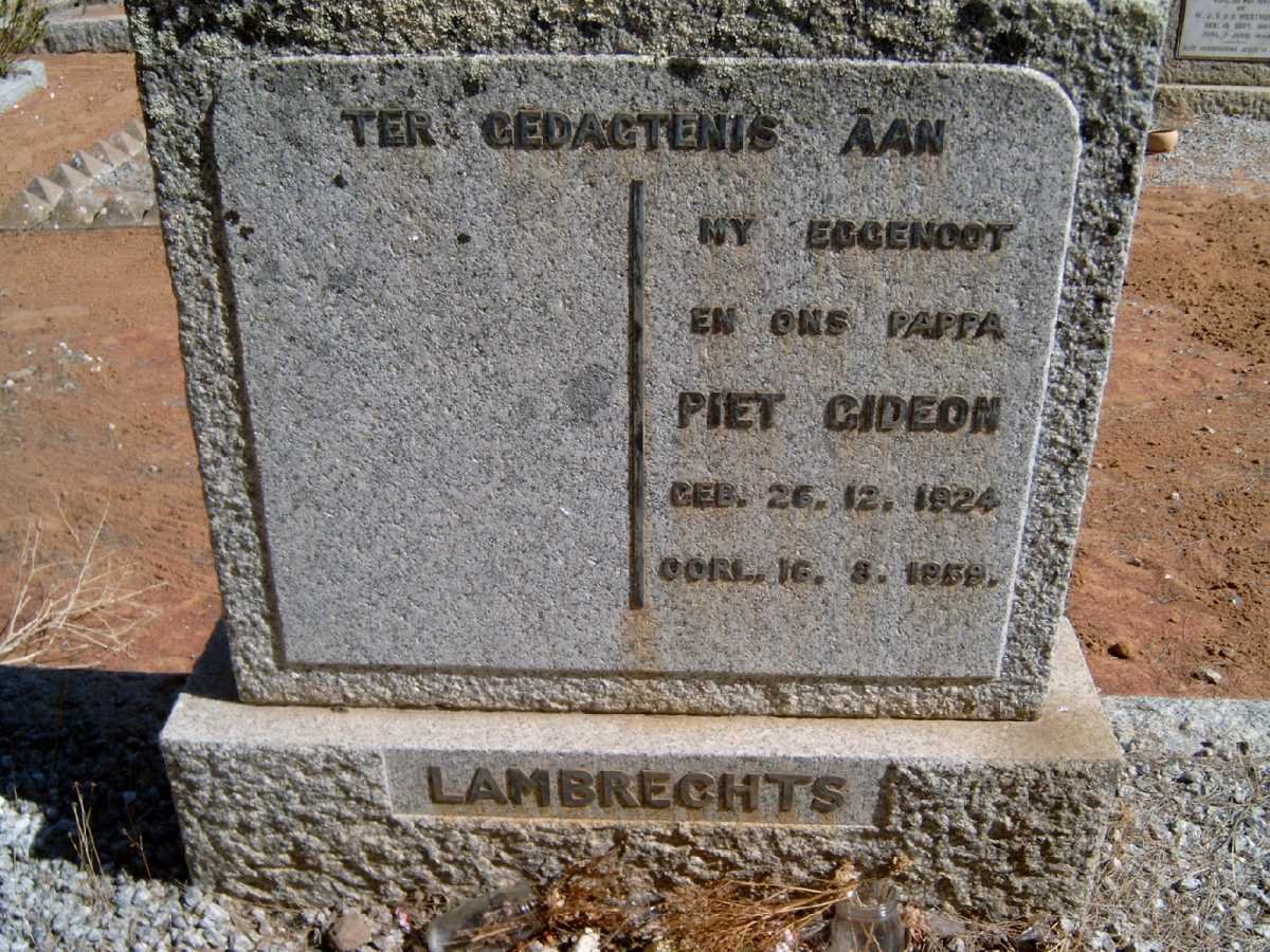 LAMBRECHTS Piet Gideon 1924-1959