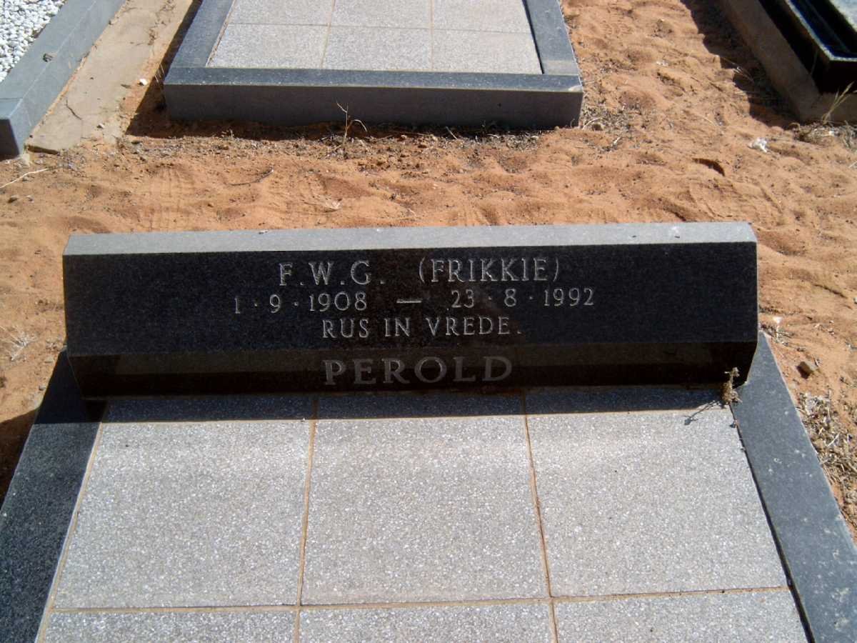 PEROLD F.W.G. 1908-1992