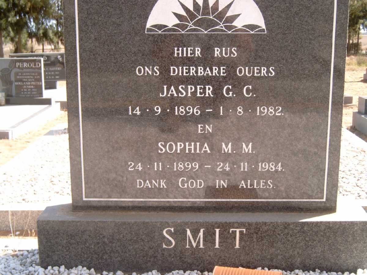 SMIT Jasper G.C. 1896-1982 &amp; Sophia M.M. 1899-1984