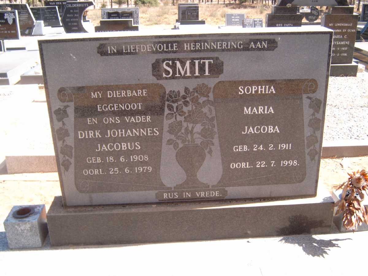 SMIT Dirk Johannes Jacobus 1908-1979 &amp; Sophia Maria Jacoba 1911-1998