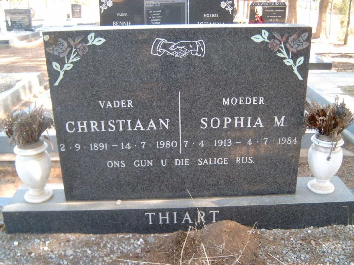 THIART Christiaan 1891-1980 &amp; Sophia M. 1913-1984