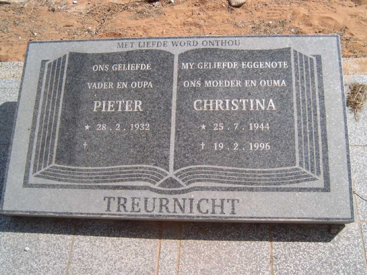 TREURNICHT Pieter 1932- &amp; Christina 1944-1996