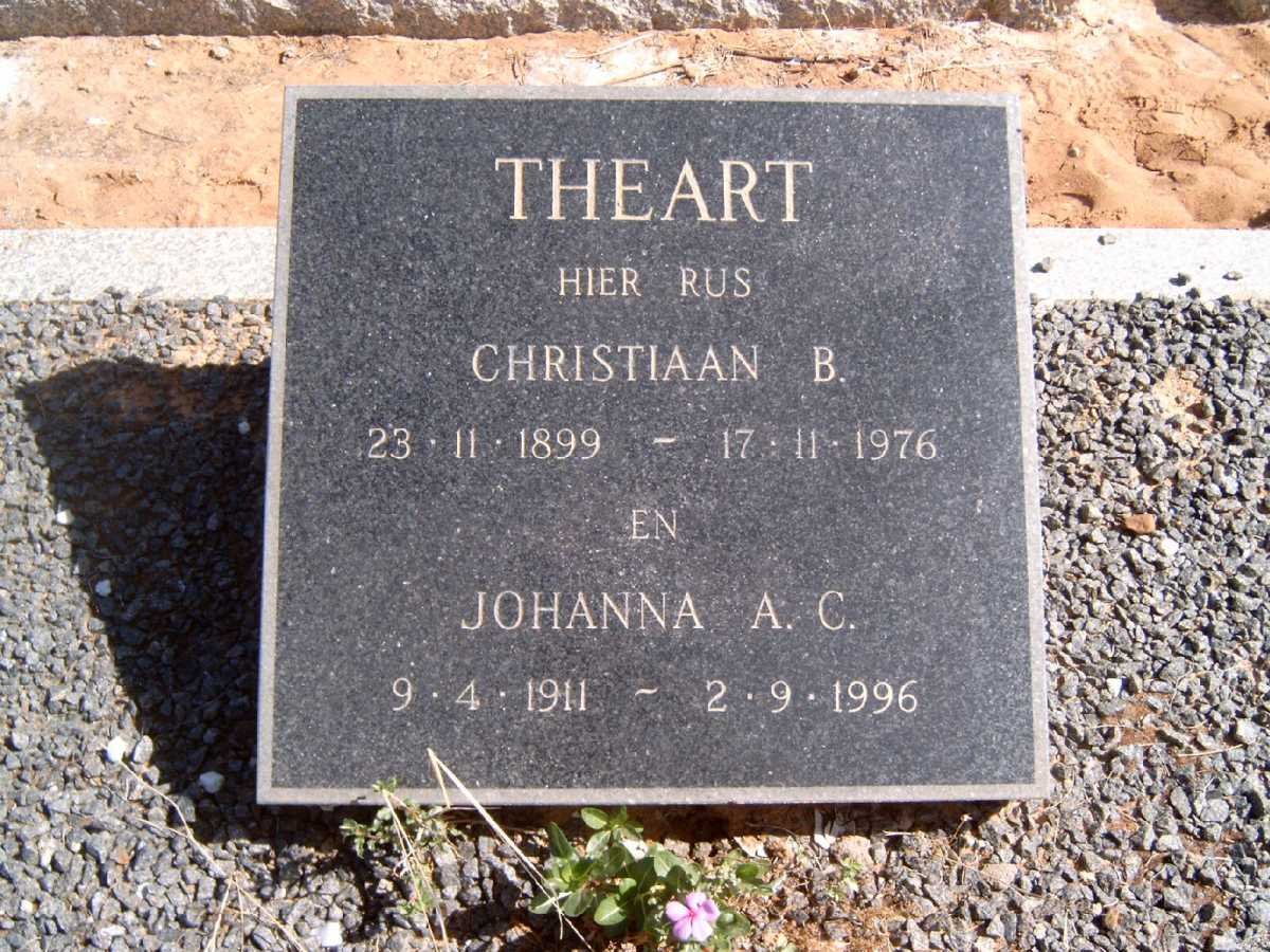 THEART Christiaan B. 1899-1976 &amp; Johanna A.C. 1911-1996