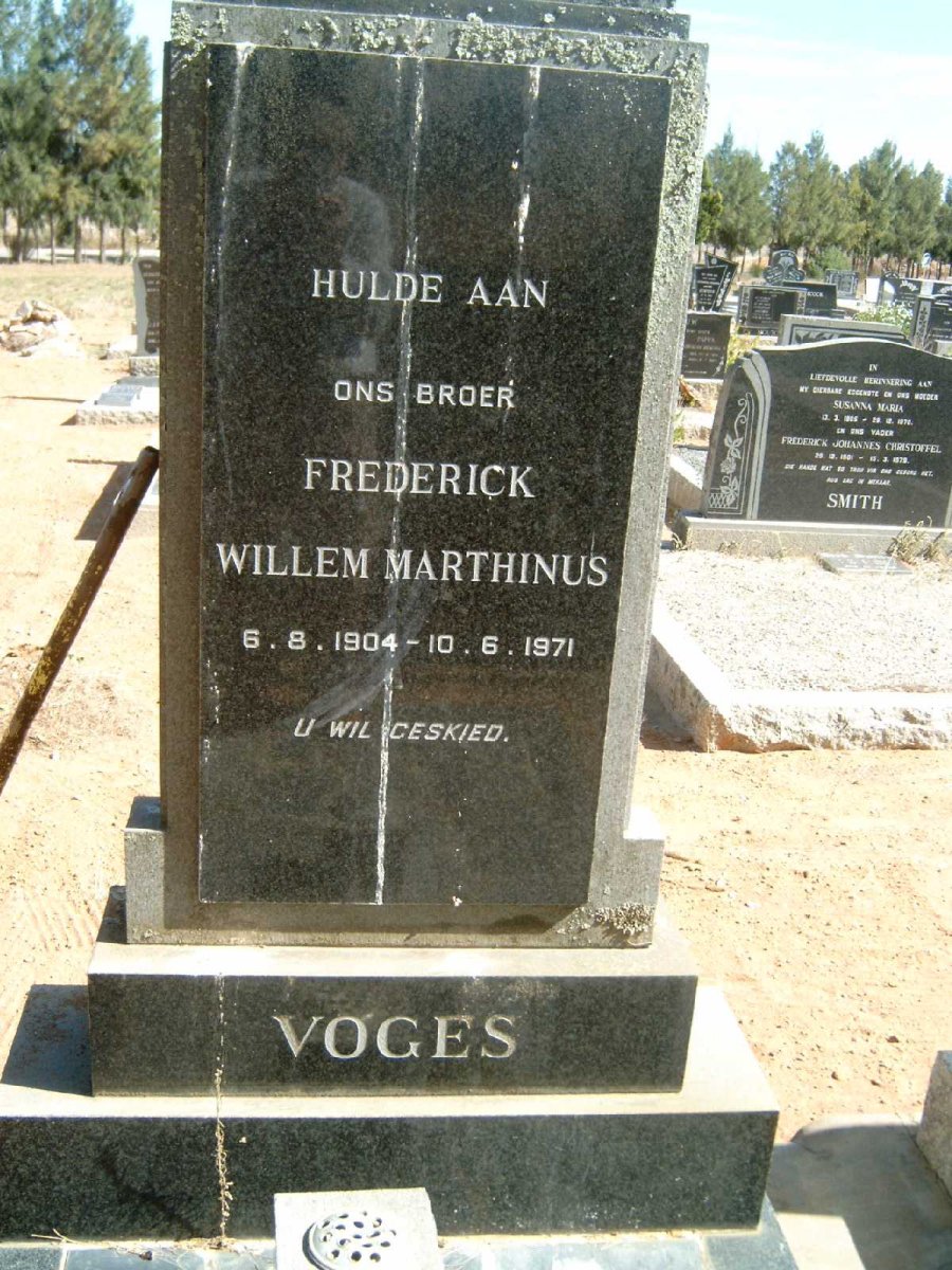 VOGES Frederick Willem Marthinus 1904-1971
