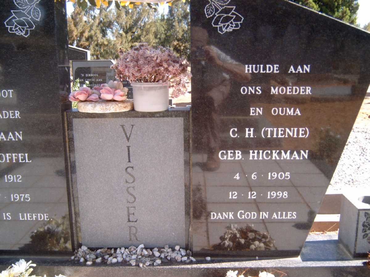 VISSER C.H. nee HICKMAN 1905-1998
