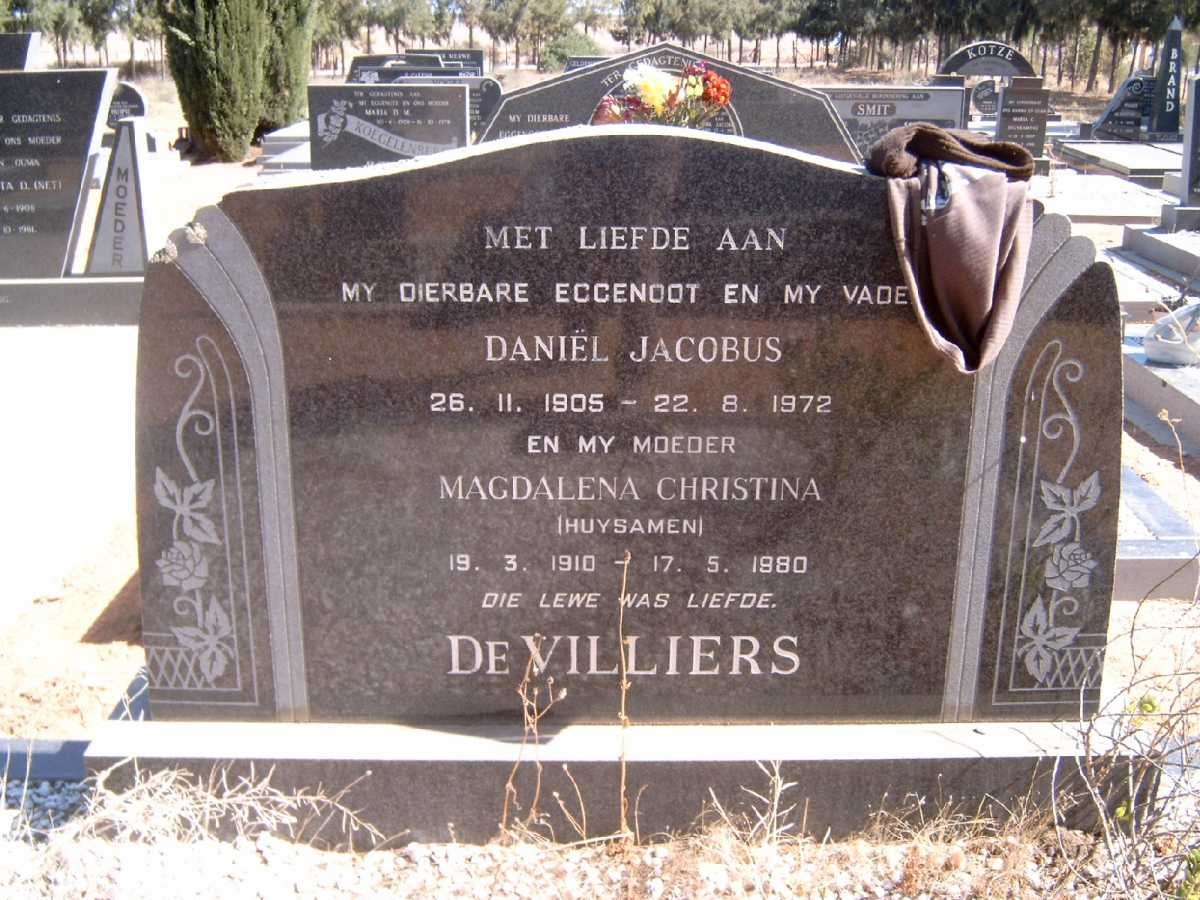 VILLIERS Daniel Jacobus, de 1905-1972 &amp; Magdalena Christina HUYSAMEN 1910-1980
