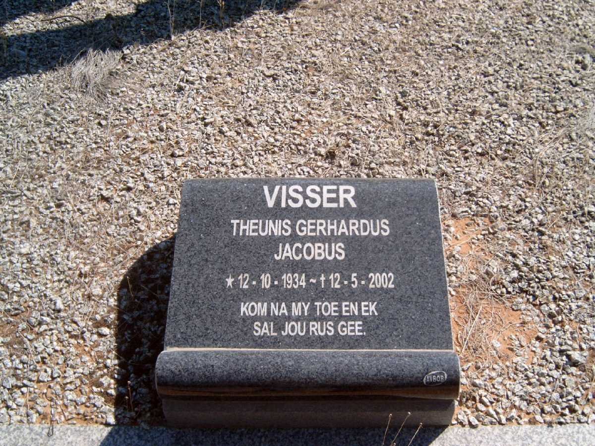 VISSER Theunis Gerhardus Jacobus 1934-2002