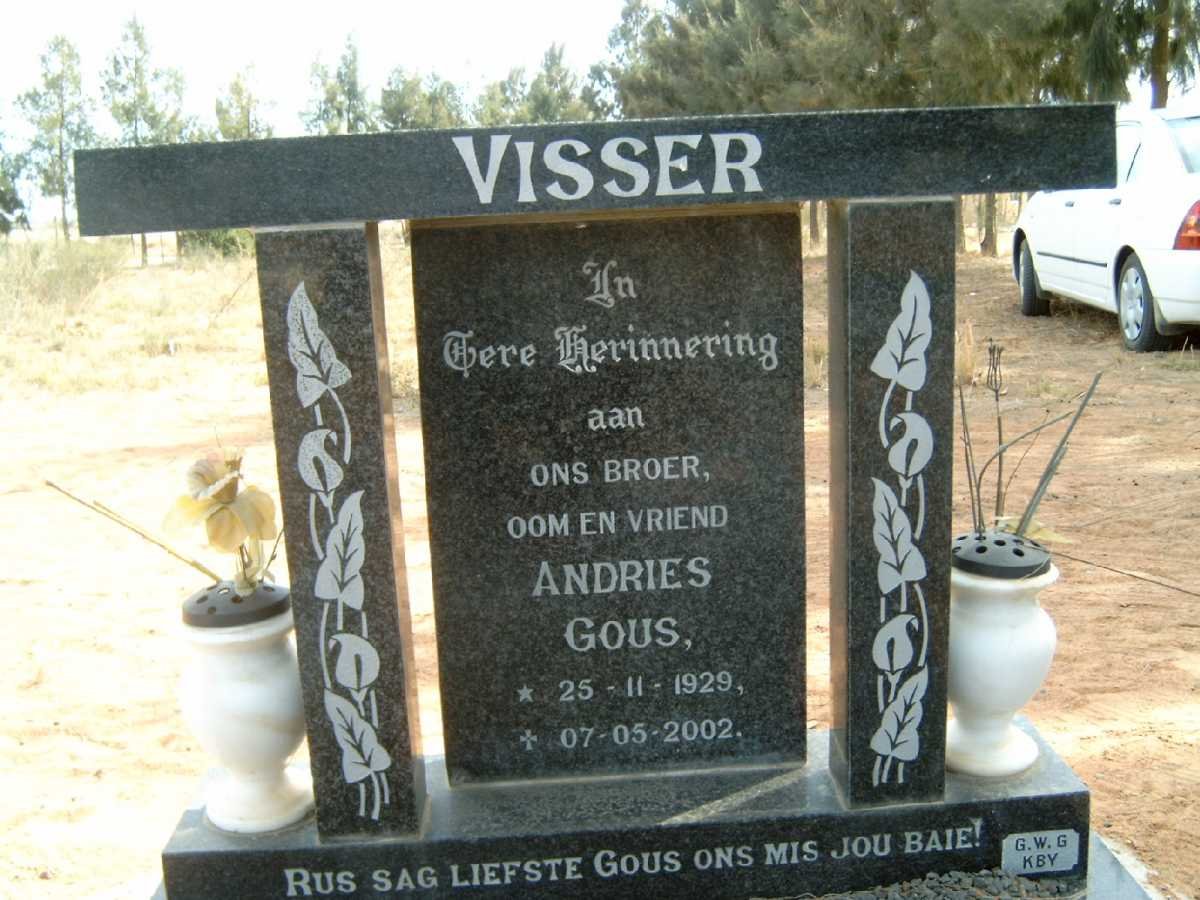 VISSER Andries Gous 1929-2002