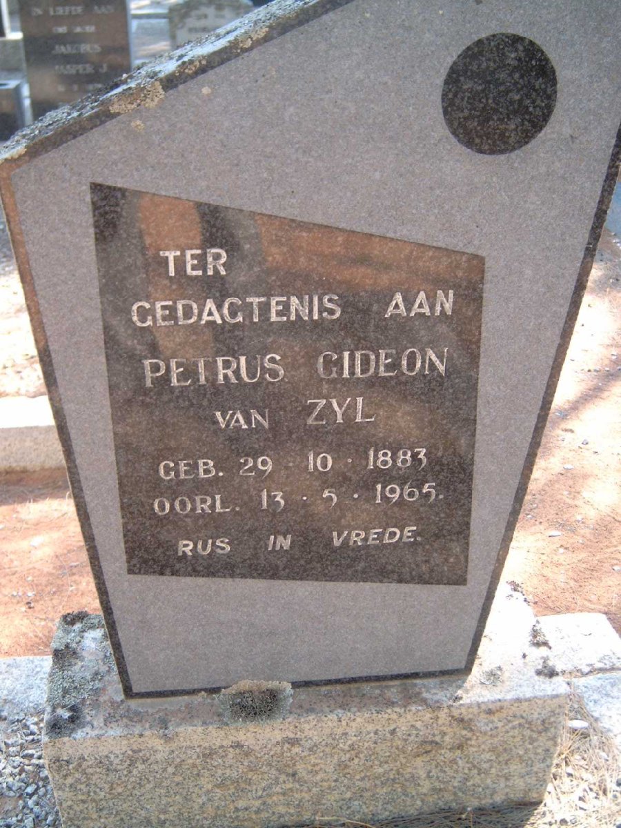 ZYL Petrus Gideon, van 1883-1965
