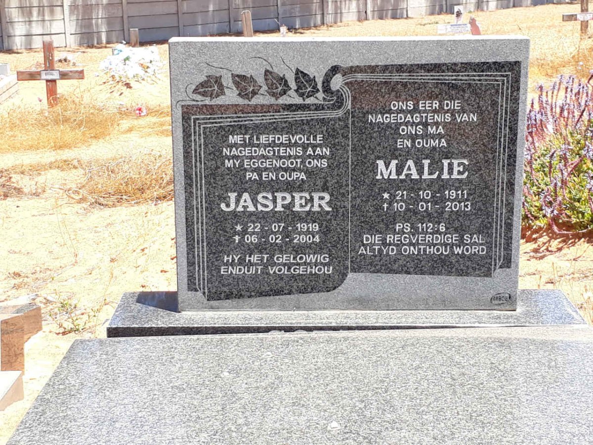 ? Jasper 1919-2004 &amp; Malie 1911-2013